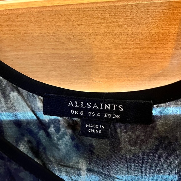 Beautiful All Saints Cami with dark green snake print - Picture 3 of 4